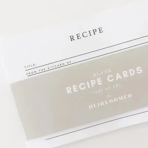 Recipe Card Bundle - Wooden Holder + Set of Cards