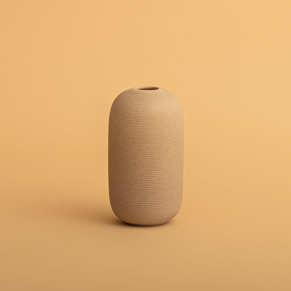 Skinny Neck Vase - Natural Clay
